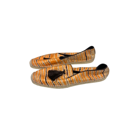 Christian Louboutin Orange Multi Color Espadrille Size Euro 45 - Picture 4 of 5